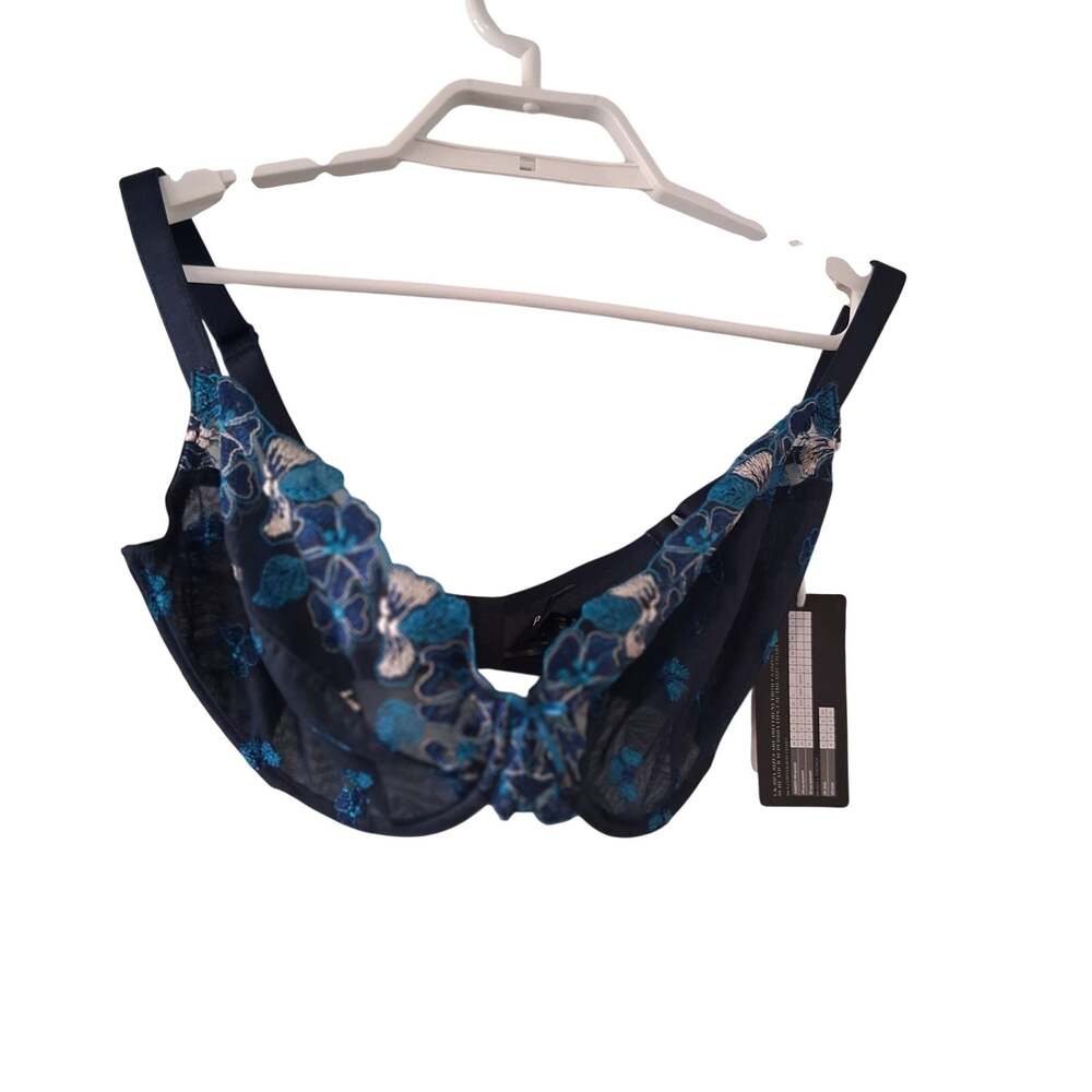 Panache superbra nwt bra Eden Plunge 32H 32 H Midnight lace underwire